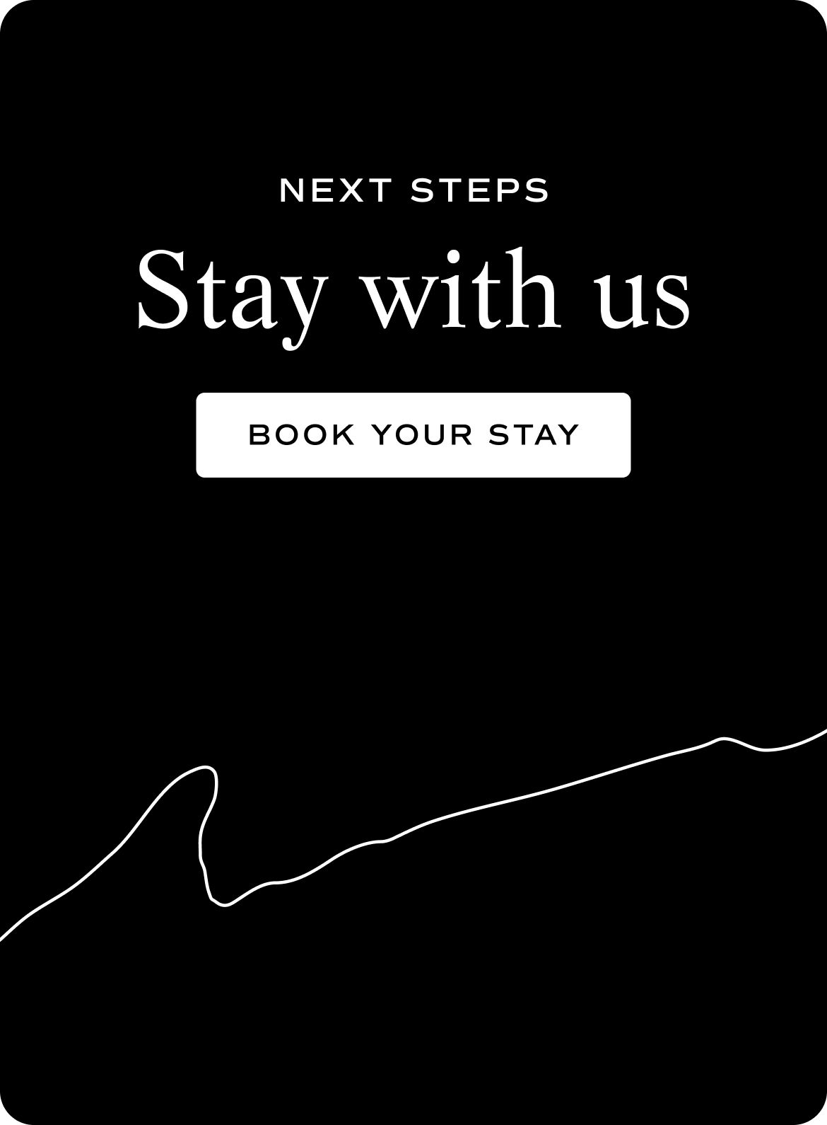 Maybourne hotel site style: black with line illustration