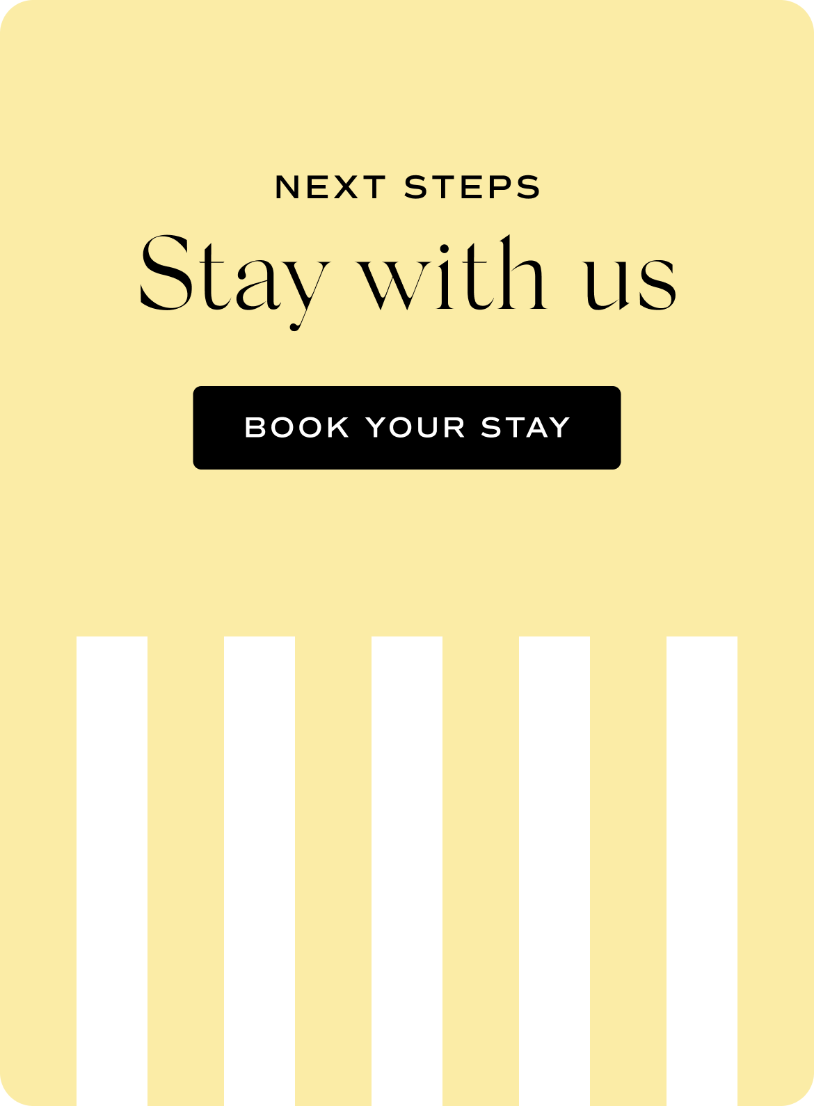 Maybourne hotel site style: yellow with vertical stripe pattern