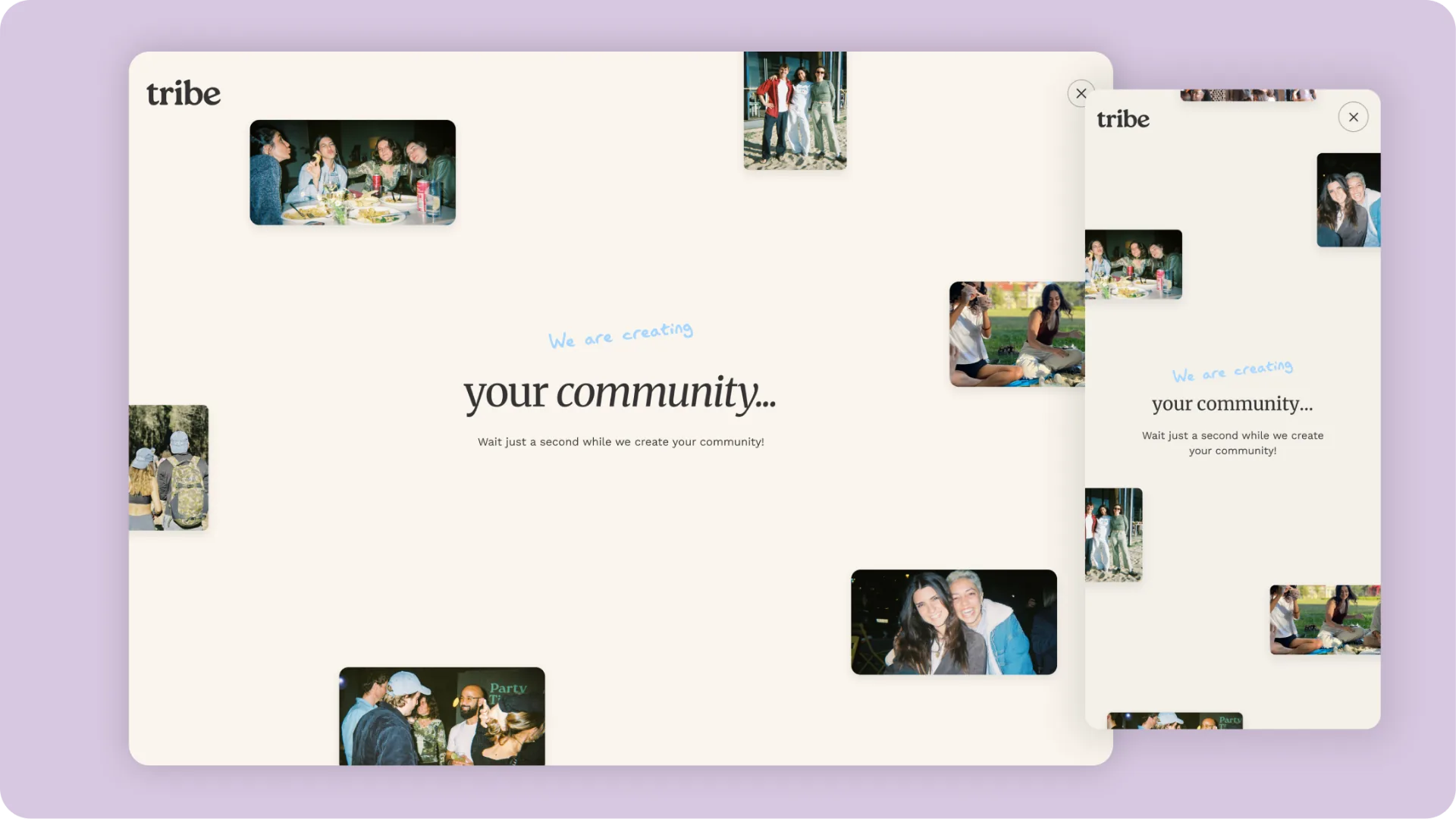 Tribe community creation loading screen