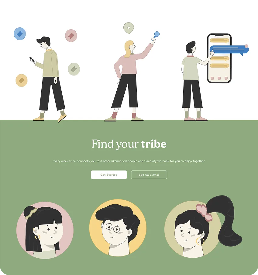 Tribe concept exploration screen 2